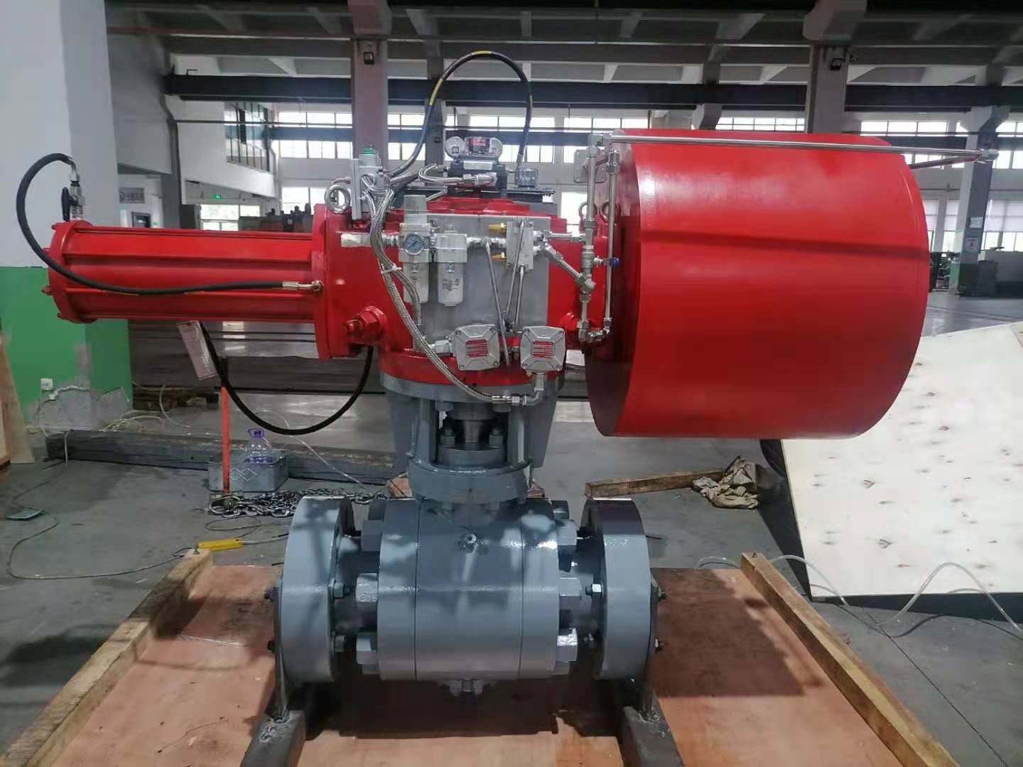 6”—2500LB气动高压硬密封球阀